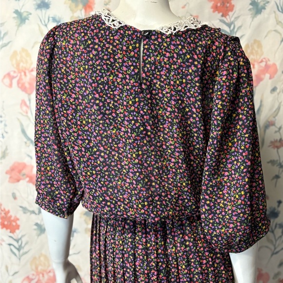 Vintage Breli Originals Floral Midi Dress - Picture 6 of 13